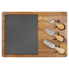 Acacia WoodSlate Rectangle-Cheese Set with Three Tools 3