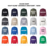 Custom Father’s Day Fist Bump Shirt Sweatshirt Color Chart