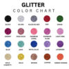 Custom Glitter Applique Embroidered T-Shirt Colors