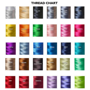 Custom Glitter Applique Embroidered T-Shirt Thread Chart