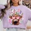 Easter Day Highland Cow PNG