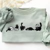 Lovely Black Cat Embroidered Sweatshirt