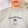 Pardon my French French bulldog Sweatshirt embroidered 2