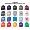 Retro Spooky Mama Sweatshirt Color Chart 2