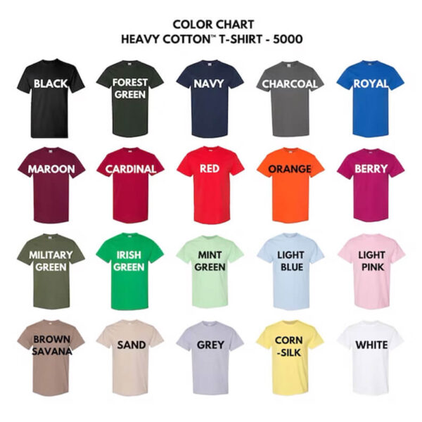 Retro Spooky Mama Sweatshirt Color Chart 2