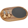 Acacia Wood/Slate Oval Cheese Set with Two Tools - Image 3