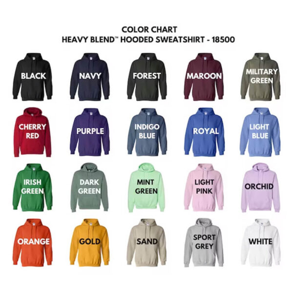 Strong MAMA Sweatshirt Color Chart 2