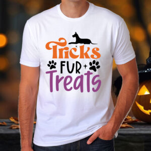 Tricks Fur Treats   T-Shirt, Sweatshirt, Hoodie or Tote Bag
